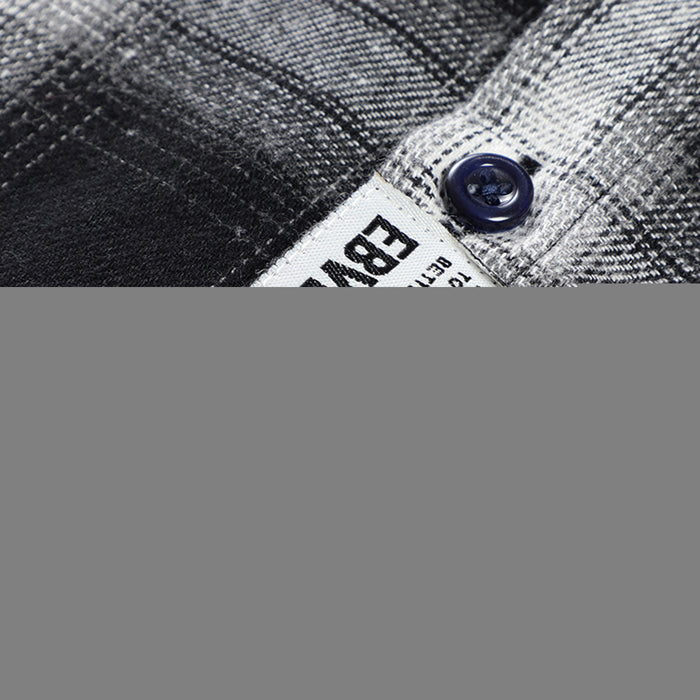 The New Men'S Regular-Fit Long-Sleeve Plaid Flannel Shirt Fashion Casual