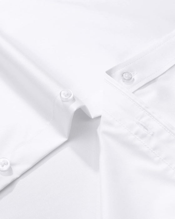 Men's Dress Shirts Solid Long Sleeve Stretch Wrinkle-Free Formal Shirt Business Casual Button Down Shirts