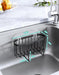 Multifunctional Sponge Holder with Unique M-Shaped, 2 Installation Methods Kitchen Sink Caddy Organizer, Rustproof Stainless Steel Kitchen Organizers and Storage Essentials - Black