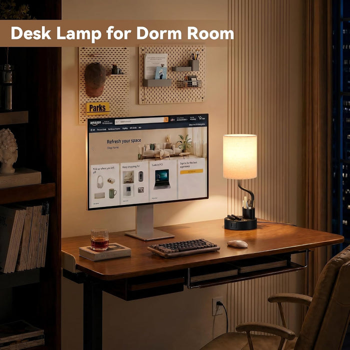 Bedside Lamps for Bedroom Set of 2 - Table Desk Lamp for Nightstand
