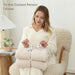 Buttery Ivory Throw Blanket for Couch, Reversible Super Soft Knitted Blankets, Warm Cozy Knit Fuzzy Plush Lightweight Throws Dupes for Sofa, Bed, Picnic, Ivory, 50 x 60 inches