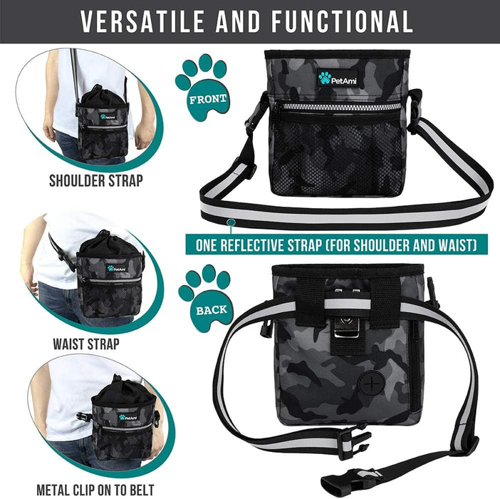 Hands-Free Dog Treat Pouch — Camo Black