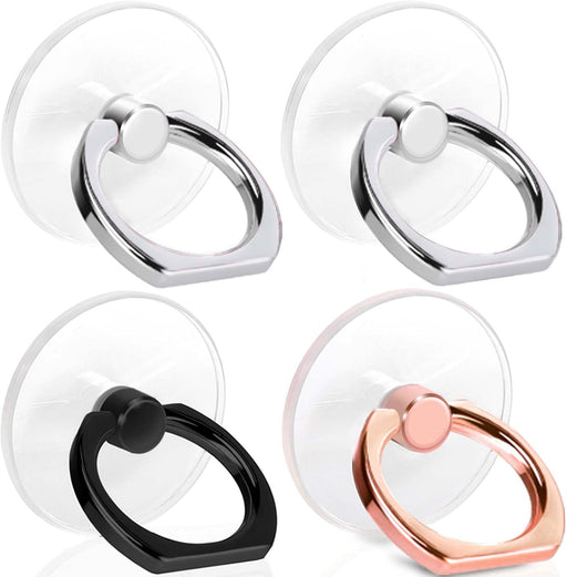 4 Pack Cell Phone Ring Holder, 2Silver+1Black+1Rose Gold