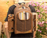 Picnic Backpack, 4-Person with Blanket & Wine, Family & Lovers Gift, Brown