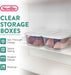 Storage Boxes, Stackable Clear Plastic Bins, 6 Quart, 12-Pack