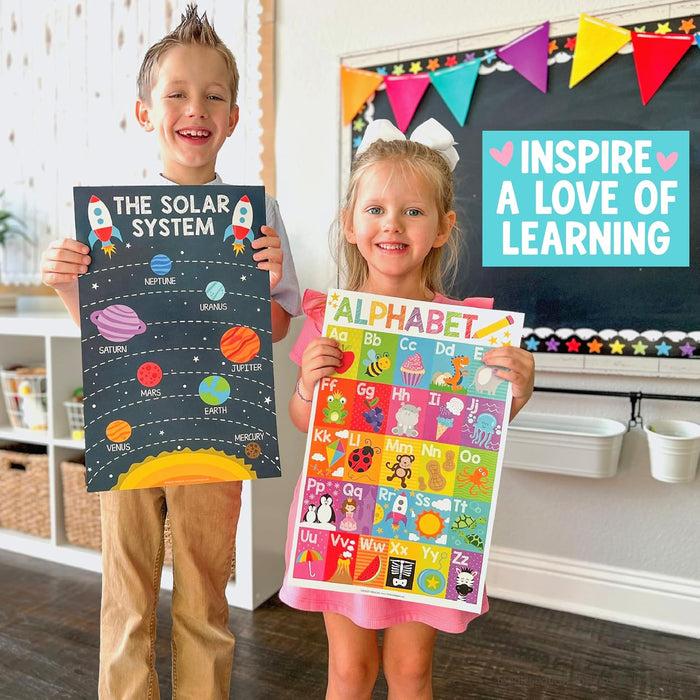 16 Laminated Toddler Learning Posters 1-3 for Preschool Classroom Decor