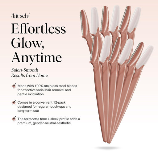 Dermaplane Razor for Women Face – Terracotta, 12 pcs