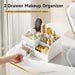 Makeup Organizer with 2 Drawers, Makeup Organizers Countertop for Vanity and Bathroom, Make up organization and Skincare