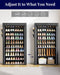 10-Tier Shoe Rack with Cover, Tall Shoe Shelf, 33" Wide, Black