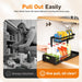 Under Kitchen Sink Organizer, Metal Pull Out Bathroom Organizers and Storage, 2-Tier Cabinet Organizer Shelf with Slidin