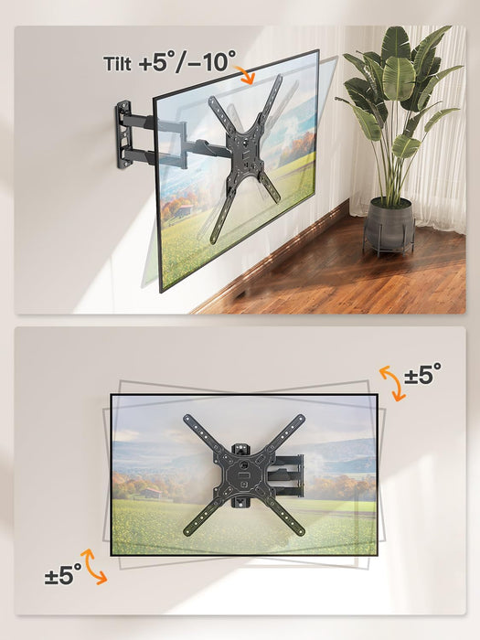 Full Motion TV Wall Mount for 26-60" TVs, Max VESA 400x400, 77 lbs.