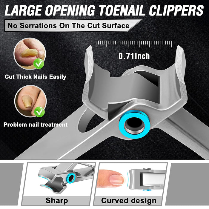 Toenail Clippers for Seniors Thick Toenails, Heavy Duty Toe Nail Clippers Adult Thick Nails Long Handle, Large Toenail C