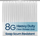 Shower Curtain PEVA 8G, 72x72 Inch Waterproof Clear