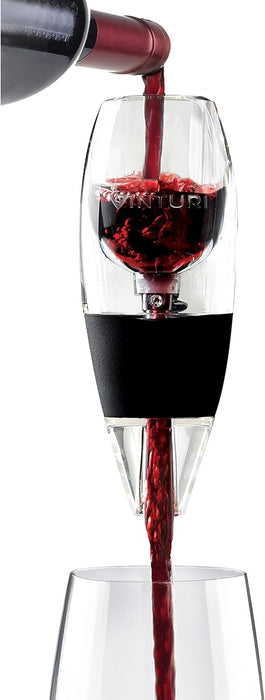 Wine Aerator Pourer and Decanter for Red Wines Patented Design Perfectly Aerates Wines By The Glass or Bottle With Disti