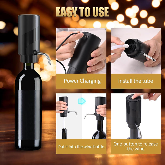 Electric Wine Dispenser Automatic Wine Aerator Rechargeable