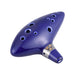 12 Hole Ocarina Ceramic Alto C Vessel Flute Wind Musical Instrument with Simple Music Score Rope for Beginners
