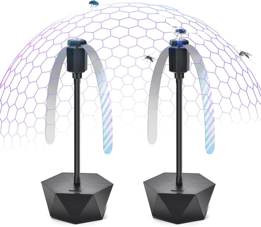 Fly Fans for Food Tables, Fly Control Spinner Table Top Keep Flies Away from Patio Picnic Party Restaurant Kitchen Camping and BBQ