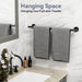 Matte Black Towel Bar, 24 Inch Bathroom Towel Rack, Modern Bathroom Decor