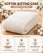 79"x91" Natural Cotton Batting for Quilting, 200g/m²