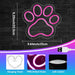 Dog Cat Paw Neon Sign for Wall Decor, Dimmable Pink Foot Print LED Signs