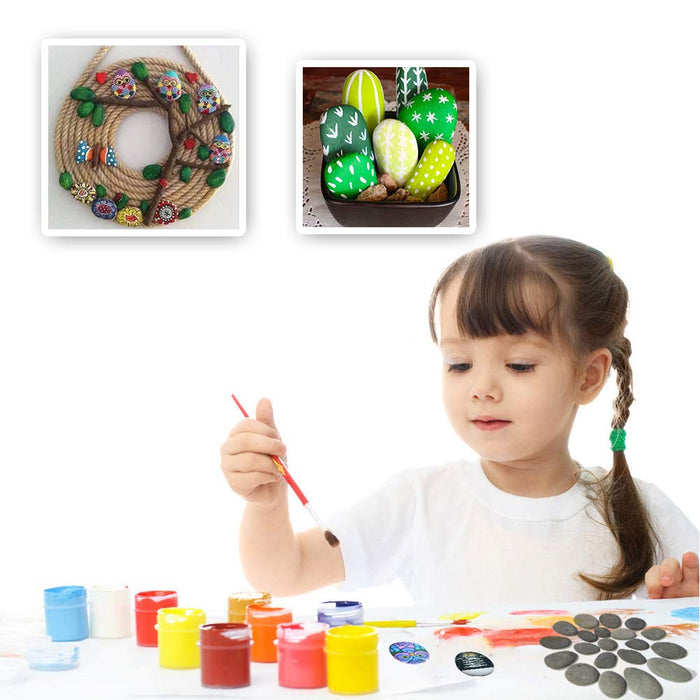 120PCS Painting Rocks, DIY Rocks Flat & Smooth Kindness Rocks for Arts, Crafts, Decoration, Medium/Small/Tiny Rocks for Painting,Hand Picked for Painting Rocks…