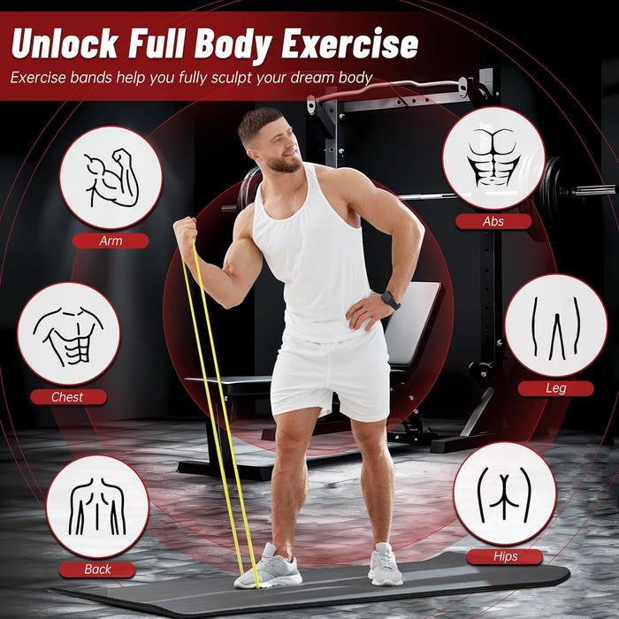 4-Level Resistance Bands for Working Out, Pull Up Assistance Bands