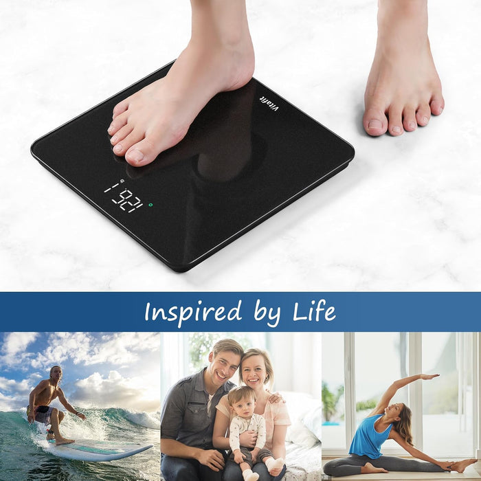 Bathroom Scale for Body Weight Accuracy 0.1lb, Weight Scale 400lb