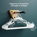 Plastic Hangers 50 Pack – Space Saving Clothes Hanger White