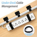 Cable Management Under Desk Detachable Cable Straps, Black, 20 Pack