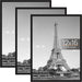 12x16 Poster Frame, Easy Slide-In Assembly, Black, 3 Pack
