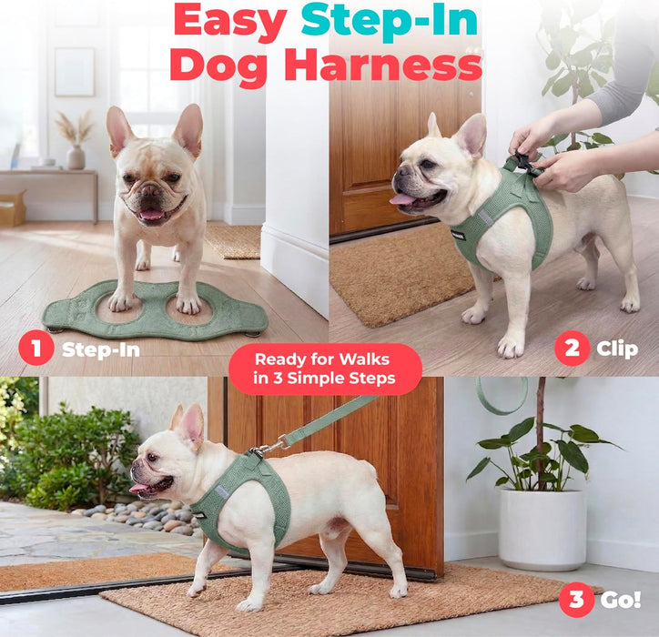 Voyager Step-in Air Dog Vest Harness - Moss Green, Small