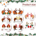 16PCS Reindeer Antler Hair Clips Christmas Pine Cone Headband