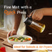 16oz/470ml Glass Olive Oil Sprayer for Cooking – 2 in 1 Olive Oil Dispenser Bottle for Kitchen Gadgets and Air Fryer Acc