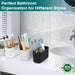 Black Toothbrush Holder, 5 Slots Bathroom Organizers and Storage