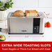 Ultratoast Full Stainless Steel Toaster 4 Slice, Long Extra-Wide Slots for Bagels and Waffles, 6 Browning Levels, LED Display, Cancel/Defrost/Reheat Functions & Removable Tray, Kitchen Gadgets