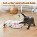 Cat Toys 3in1 Automatic Interactive Kitten Toy, Fluttering Butterfly, Moving Feather, Track Balls, Dual Power Supplies, 