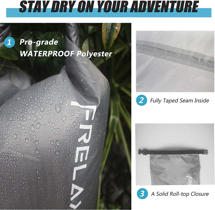 Dry Bag 5 Pack, Ultralight Waterproof Dry Sack for Outdoor Use