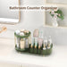 360 Rotating Makeup Organizer for Vanity, 2 Small Trays & 5 Compartments for Cosmetics, Skincare, Perfume, Lipstick & Ma