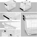 60Qt*4 Plastic Storage Bins, Storage Box, 4 Pack, Organizing Container with Wheels, Durable Lids and Secure Latching Buckles, Stackable and Nestable, Clear with Black Buckle