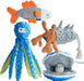 4 Packs Crinkle Squeaky Dog Toys for Aggressive Chewers, Tough Durable Stuffed Plush Rope Tug Puppy Chew Toy for Small M