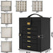 6-Tier Jewelry Box Organizer 5 Drawers Storage Black Regular