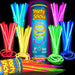Glow Sticks Party Supplies 100pk - 8 Inch Glow in the Dark Light Up Sticks Party Favors, Glow Party Decorations, Neon Pa