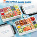 Chilled Portable Snackle Box Container with Ice Pack, Divided Serving Tray with Insulated Bag, Beach Essentials for Summ