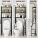 3-Tier Over Toilet Storage, Anti-Tilt, 64" H, Black
