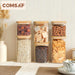 Glass Pantry Storage Containers (0.7Qt/1.2Qt/1.6Qt) Set of 6, Square