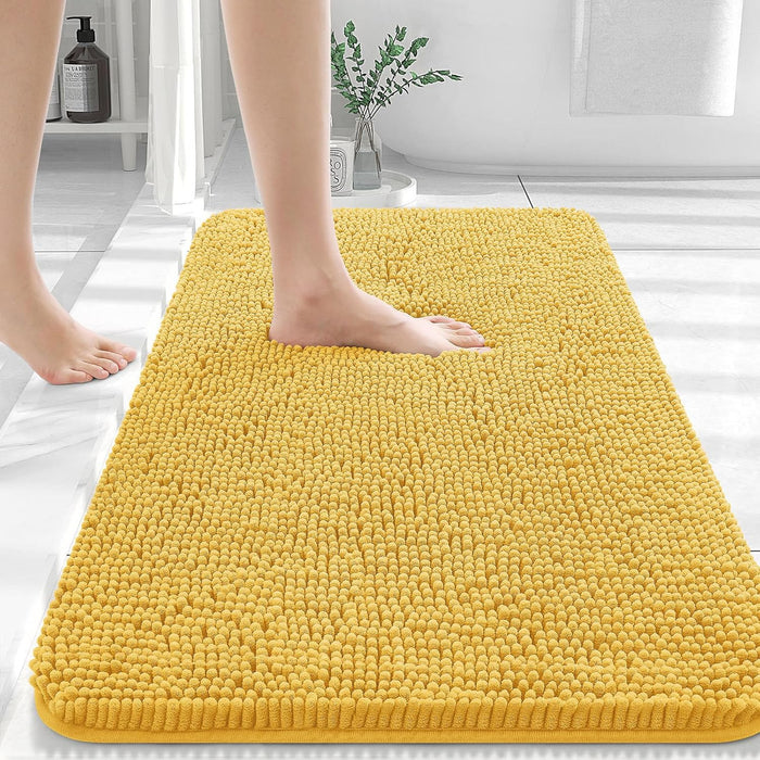 Bathroom Rugs 30X20, Extra Soft Absorbent Chenille Bath Rugs, Rubber Backing Quick Dry, Machine Washable Bath Mats for Bathroom Floor, Tub and Shower, Home Decor Accessories, Grey
