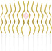 24-Count Gold Spiral Long Thin Metallic Birthday Candles, Cake Candles, Birthday Parties, Wedding Decorations, Party Candles