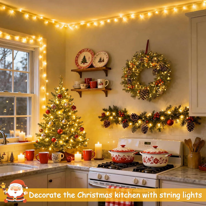 100 LED String Lights Indoor Bedroom Warm White Christmas Lights