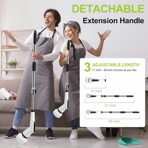 Electric Spin Scrubber, Cordless Shower Scrubber for Bathroom