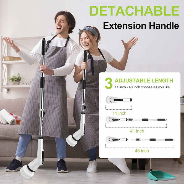Electric Spin Scrubber, Cordless Shower Scrubber for Bathroom